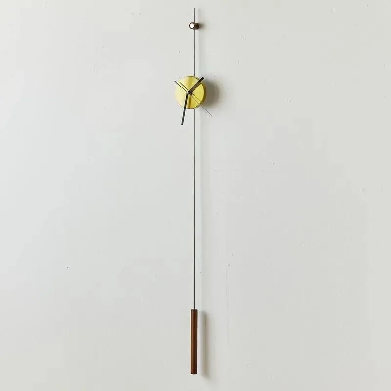 Horloge murale Axis – Design minimaliste à pendule en métal - Lignes Du Temps®14:193Gold