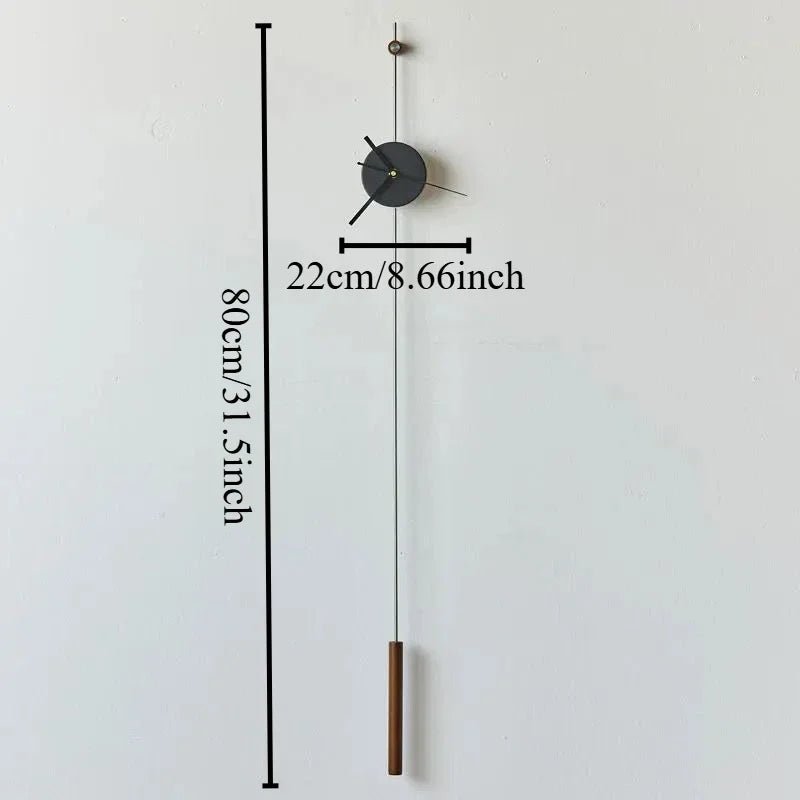 Horloge murale Axis – Design minimaliste à pendule en métal - Lignes Du Temps®14:29Black