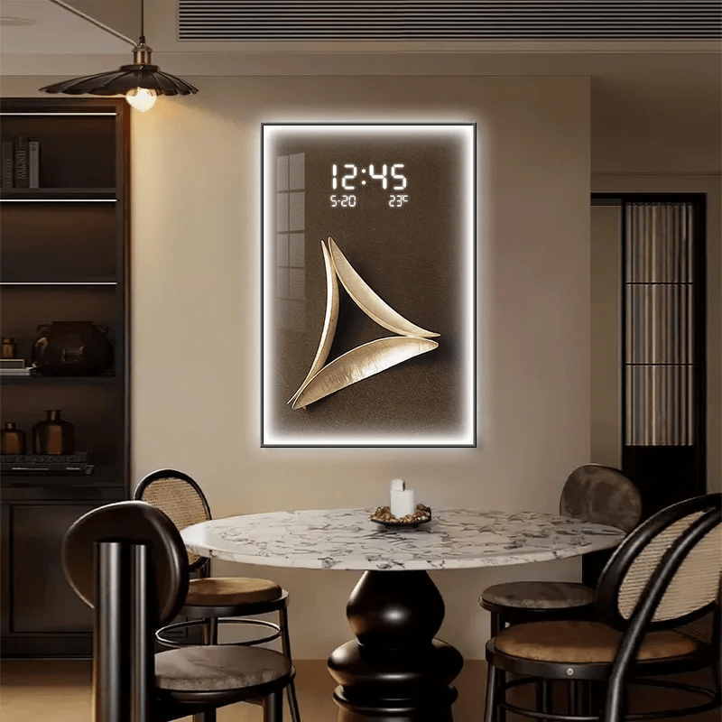Horloge murale digitale Luxor – Grand affichage LED - Lignes Du Temps®14:175style3 Plug In;583:10001462540x60cm with lamp