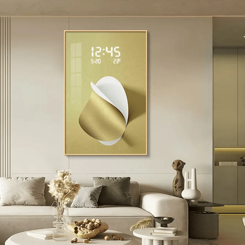 Horloge murale digitale Luxor – Grand affichage LED - Lignes Du Temps®14:350853style10 Plug In;583:10001462540x60cm with lamp