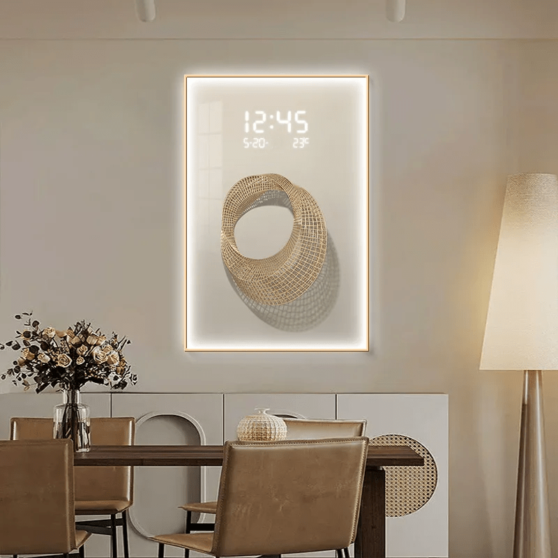 Horloge murale digitale Luxor – Grand affichage LED - Lignes Du Temps®14:1052style8 Plug In;583:10001462540x60cm with lamp