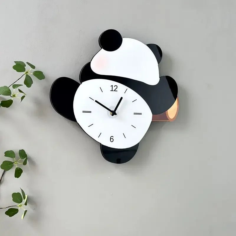 Horloge murale PandaSwing – Silencieuse & décorative - Lignes Du Temps®14:1052panda ball does not;583:20000803724cmX25cm