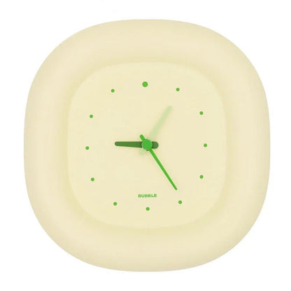 Horloge Bubble – Design crème arrondi, compacte & silencieuse - Lignes Du Temps®14:366