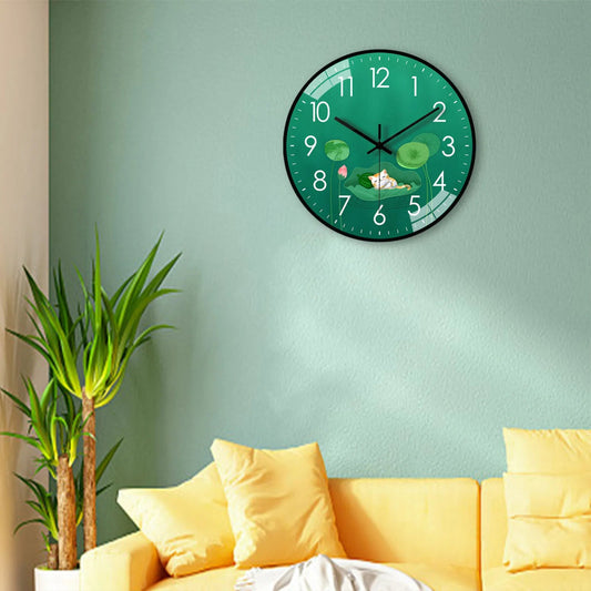 Horloge murale Asia – Motif coloré, silencieuse 20 cm - Lignes Du Temps®14:193