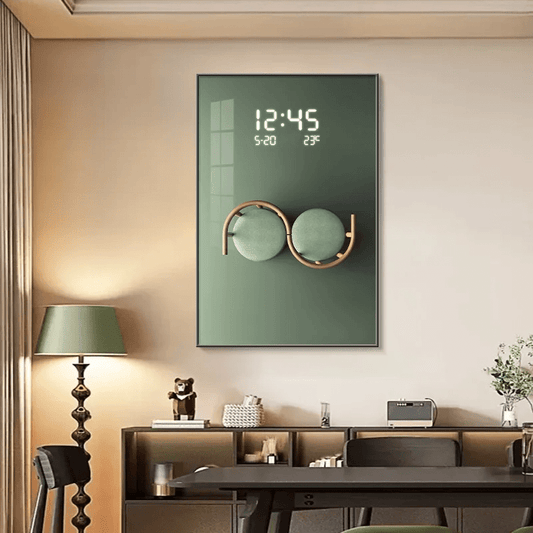 Horloge murale digitale Luxor – Grand affichage LED - Lignes Du Temps®14:29style1 Plug In;583:10001462540x60cm with lamp