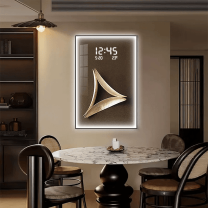 Horloge murale digitale Luxor – Grand affichage LED - Lignes Du Temps®14:175style3 Plug In;583:10001462540x60cm with lamp