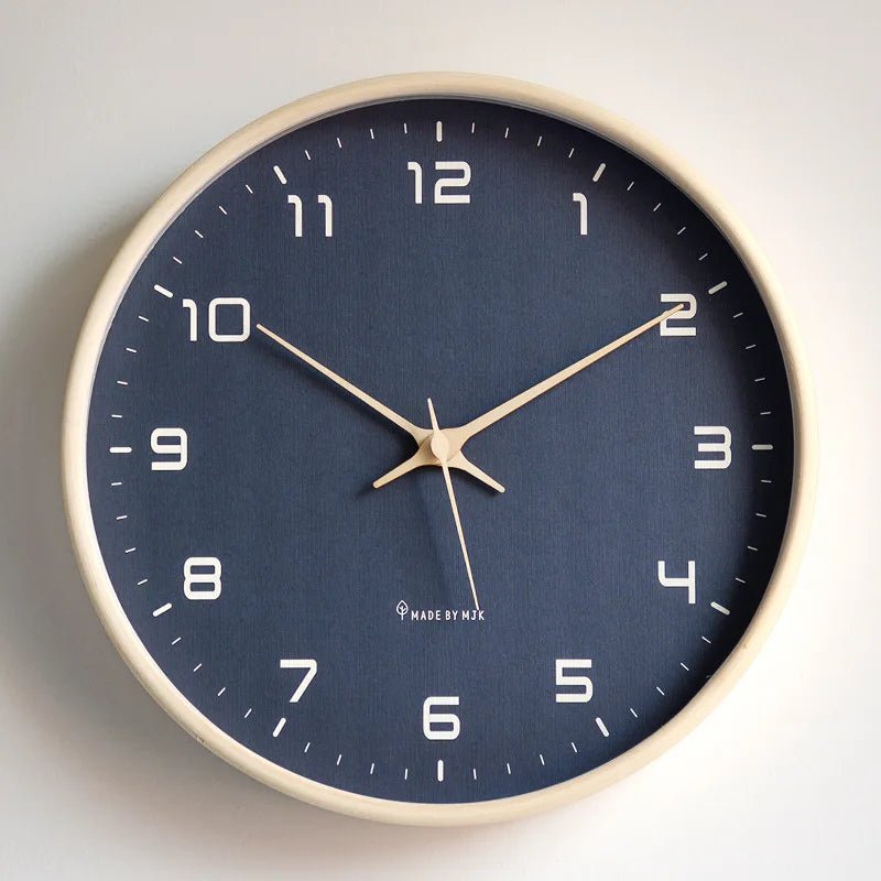 Horloge murale Nordik – Bois massif silencieux - Lignes Du Temps®14:10Blue A;583:200008035