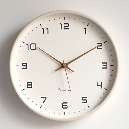 Horloge murale Nordik – Bois massif silencieux - Lignes Du Temps®14:175Log wood A;583:200008035