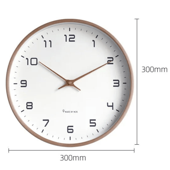Horloge murale Nordik – Bois massif silencieux - Lignes Du Temps®14:29Dark wood A;583:200008035