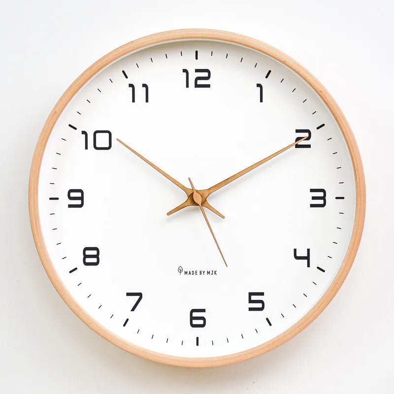 Horloge murale Nordik – Bois massif silencieux - Lignes Du Temps®14:193Light wood A;583:200008037