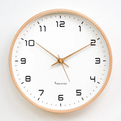 Horloge murale Nordik – Bois massif silencieux - Lignes Du Temps®14:193Light wood A;583:200008037