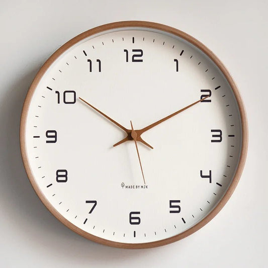Horloge murale Nordik – Bois massif silencieux - Lignes Du Temps®14:29Dark wood A;583:200008035